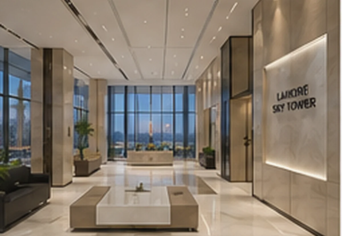 Multan Fusion Business Tower 018 Lobby / Material View